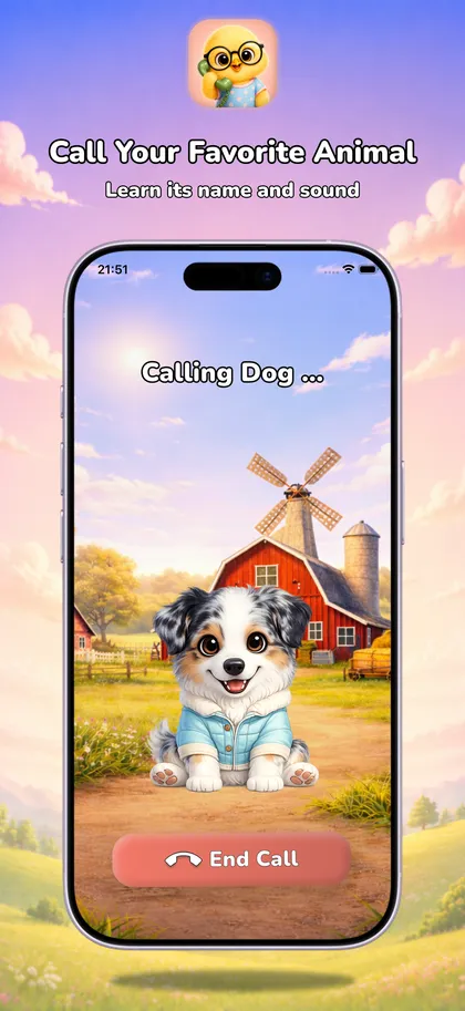 Friendly dog answering an animal call on a farm